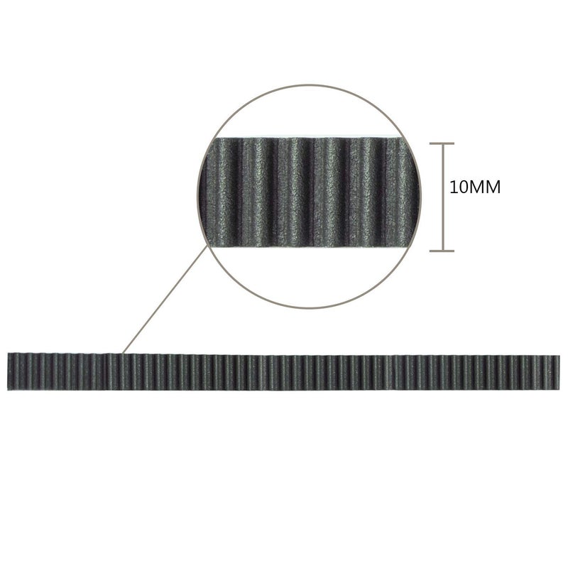 Zeelo 3D Printer Timing Belt, 2GT 10mm Width, 3M/ 5M/ 10M Toothed Belt GT2 3D Printer Timing Belt Pulley,10mm Width 2GT Rubber Synchronous Timing Belt for 3D Printer (10m) - Image 1